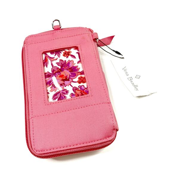 Vera Bradley | Rouge Rose RFID Smartphone Wristlet Pink Floral NWT FLAW* - Picture 1 of 11